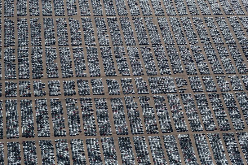 Reacquired Volkswagen and Audi diesel cars sit in a desert graveyard near Victorville, California. Lucy Nicholson / Reuters