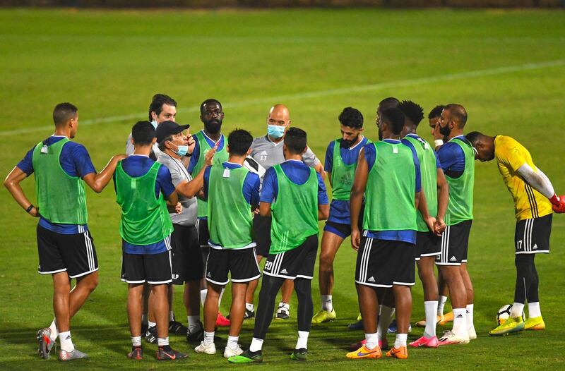 UAE football team train ahead of their international friendly against Uzbekistan in Dubai. Courtesy UAE FA