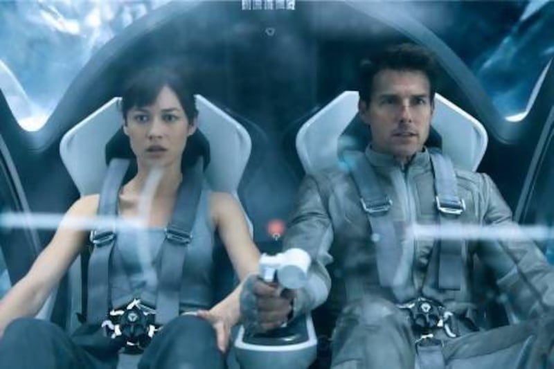 Olga Kurylenko stars beside Tom Cruise in Oblivion. "I thought it was very beautifully described," she says of the film. "It was, in a way, rather innocent." Courtesy Universal Pictures