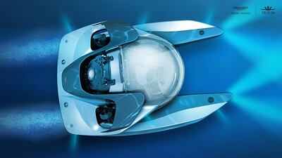 Project Neptune will be a strictly limited edition luxury three-person submarine. Courtesy Aston Martin