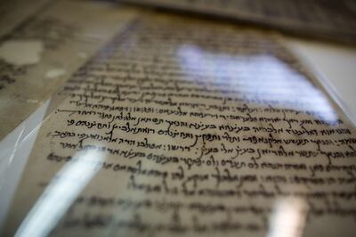 Part of a collection of Jewish texts discovered in Afghanistan and aquired by the National Library of Israel. AFP