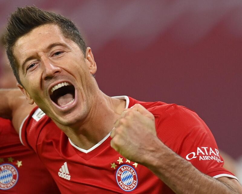 Robert Lewandowski,  top scorer in Europe and winner of the Champions League with Bayern Munich, emerged as the best player of the season. AFP