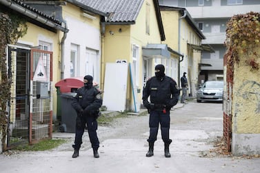 This photo taken on November 9, 2020 in Graz, Austria, shows the Liga Kulturverein, where a police raid, dubbed Operation Luxor, took place in the early morning. Austrian police launched raids on more than 60 addresses allegedly linked to radical Islamists in four different regions on November 9, with orders given for 30 suspects to be questioned, prosecutors said. The Styria region prosecutors' office said in a statement it was "carrying out investigations against more than 70 suspects and against several associations which are suspected of belonging to and supporting the terrorist Muslim Brotherhood and Hamas organisations". AFP 