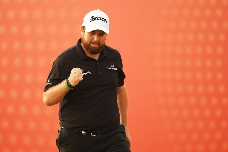 ABU DHABI, UNITED ARAB EMIRATES - JANUARY 19:  Shane Lowry of Ireland reacts on the 17th green during Day Four of the Abu Dhabi HSBC Golf Championship at Abu Dhabi Golf Club on January 19, 2019 in Abu Dhabi, United Arab Emirates. (Photo by Ross Kinnaird/Getty Images)