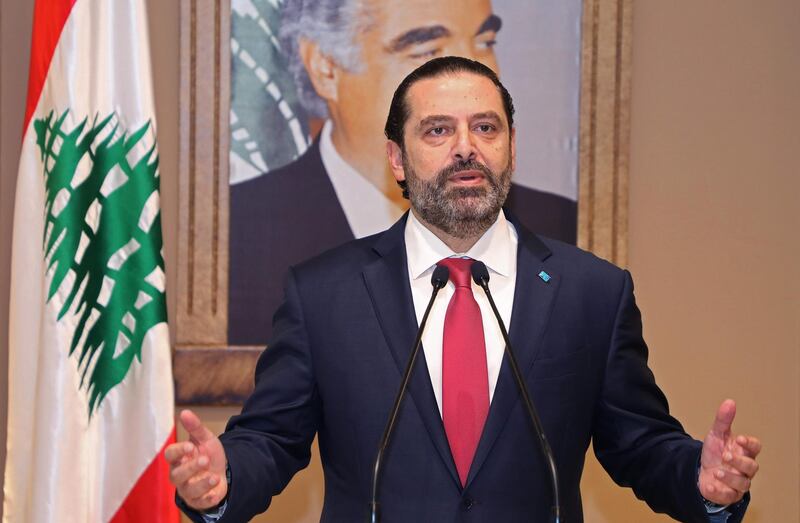 Saad Hariri announces the resignation of his government. AFP