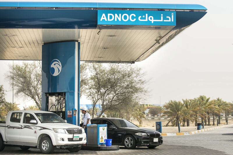 ABU DHABI, UNITED ARAB EMIRATES - APRIL 4, 2018. 

ADNOC Petrol station.

(Photo by Reem Mohammed/The National)

Reporter: John Dennehy
Section: NA