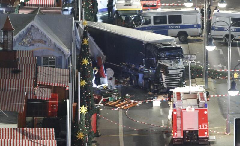 The Christmas market where a lorry ploughed into a crowd in Berlin in 2016 in an attack that killed a dozen people. Reuters