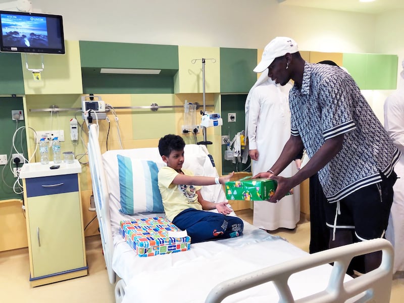 France and Manchester United superstar Paul Pogba swapped the football pitch for the hospital ward when he paid a surprise visit to Al Jalila Children’s Specialty Hospital in Dubai in November 2021. Photo: Al Jalila Children’s Specialty Hospital