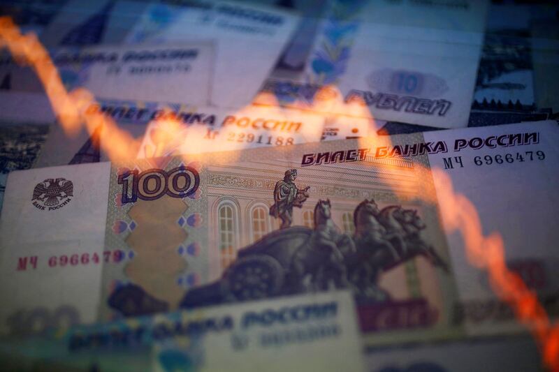 The Russian currency has tanked against the greenback following tighter sanctions aimed at some of its banks. Reuters