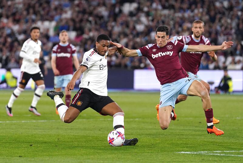 SUBS: Anthony Martial (Weghorst 56’) – 5. Gave the ball away a few times, then charged through the West Ham defence in a wonderful move for a shot on 90 minutes. Should have got contact on the resulting corner. PA