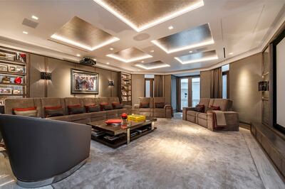 The cinema room on the lower-ground floor. Wetherell / Darran Mulcahy Photography