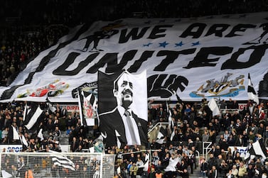 NEWCASTLE UPON TYNE, ENGLAND - APRIL 14: Newcastle fans show off their flags and banners before the Sky Bet Championship match between Newcastle United and Leeds United at St James' Park on April 14, 2017 in Newcastle upon Tyne, England. (Photo by Stu Forster/Getty Images)