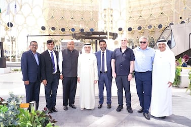 Chairman of Lancer Capital Mr. Avram Glazer and Chairman of GMR Group Mr. Kiran Kumar Grandhi met Chairman of Emirates Cricket, His Highness Sheikh Nahayan Mabarak Al Nahayan at Dubai Expo 2020