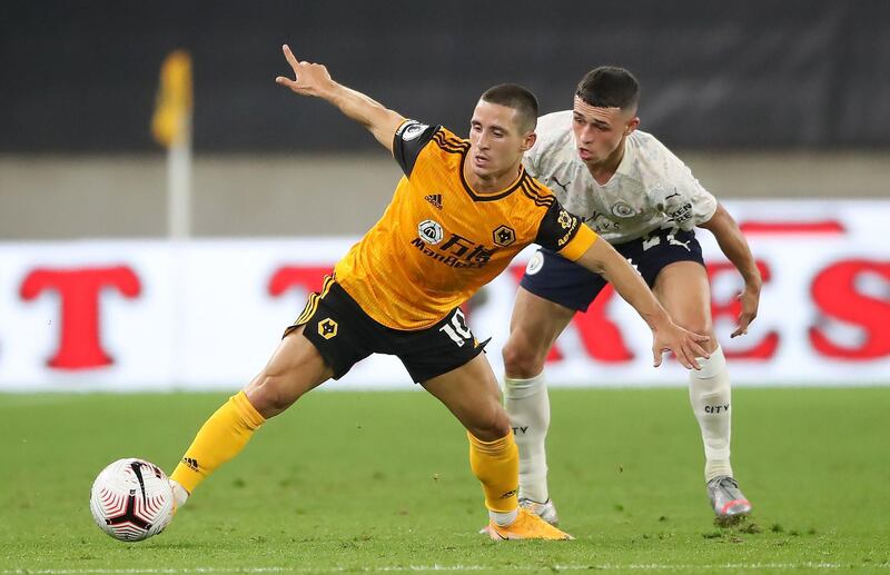 Daniel Podence. 7 - By far Wolves’ most dangerous player, and showed great feet to nutmeg de Bruyne and provide Jimenez with a pinpoint cross for the forward to head home. PA