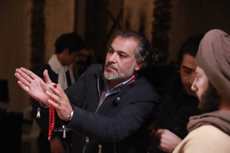 The director Hatem Ali on the set of the historical television drama Omar. Reuters / MBC