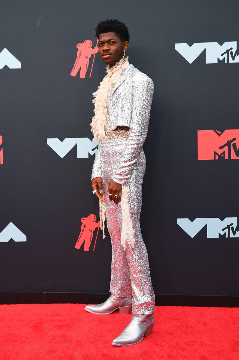 Lil Nas X arrives at the MTV Video Music Awards on Monday, August 26. AFP