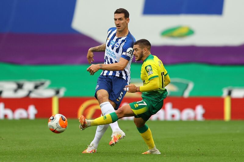 Lewis Dunk - 8: Captain's performance from the centre-half. Cool, composed and comfortably dealt with Norwich's weak attack. Getty