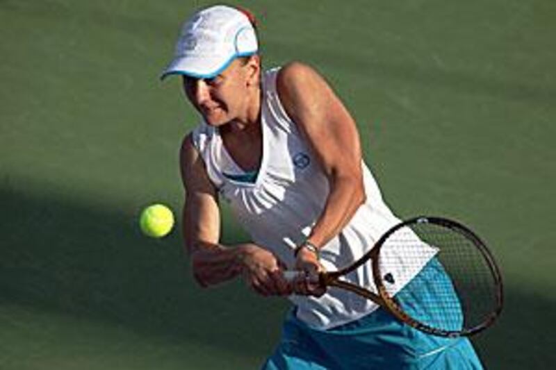 Regina Kulikova shows her power during her shock win over Svetlana Kuznetsova.