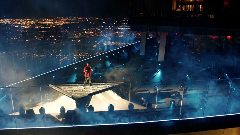 The Weeknd performs during the 2020 MTV VMAs. Reuters