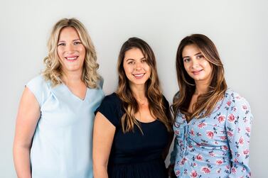  From left to right: Fruitful Day co-founders Marie-Christine Luijckx, Lindsey Fournie and Lyla Dalal Al Rawi. Courtesy Fruitful Day  