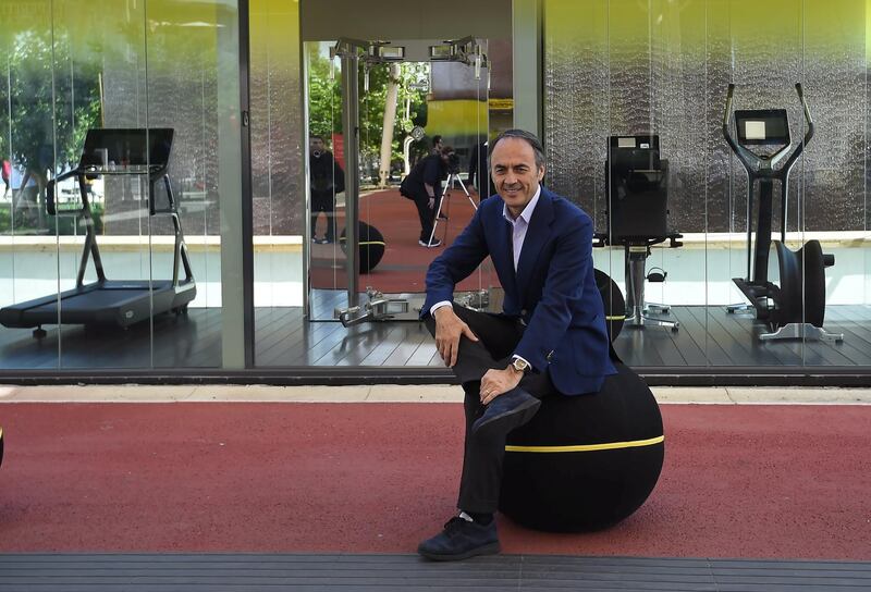 Nerio Alessandri, Italy's founder and CEO of sport equipments Technogym poses at the Expo Milano 2015, World Exhibition Milan, on June 18, 2015 in Milan.  AFP PHOTO / OLIVIER MORIN / AFP PHOTO / OLIVIER MORIN