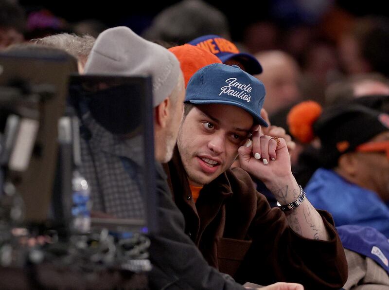 Pete Davidson attends a game between the New York Knicks and the Dallas Mavericks at Madison Square Garden in New York. Getty Images / AFP