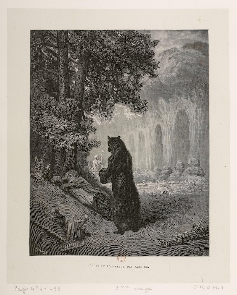 The Bear and the Garden Lover will be among the pieces exhibited as part of Fables from East and West at Louvre Abu Dhabi. Photo: Bibliothèque nationale de France
