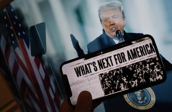 A video posted on May 20 by Donald Trump's Truth Social account shows hypothetical headlines speaking of a 'unified Reich' if he wins the 2024 presidential election. AFP