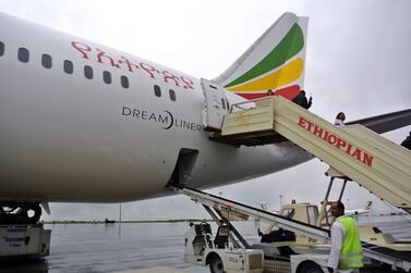Ethiopian Airlines says new planes are painted with the name of their first destination after joining its fleet. AFP