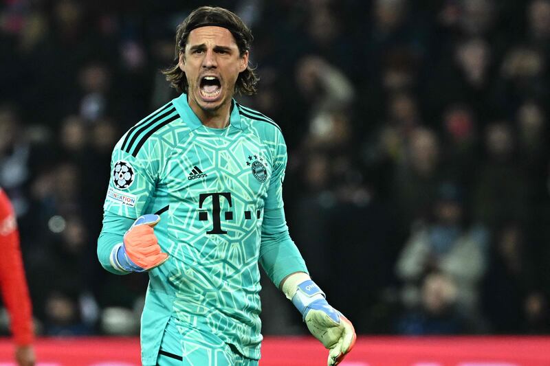 BAYERN MUNICH RATINGS: Yann Sommer - 7, Didn’t always look authoritative but made a big save to deny Mbappe.

AFP