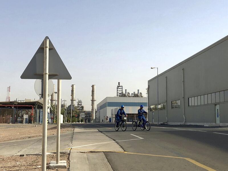 Employees of Borouge. Adnoc and Ravago Group will look for ways to commercialise non-prime products manufactured by Abu Dhabi’s largest chemicals maker Borouge. Jennifer Gnana / The National