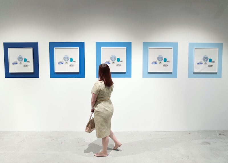 ABU DHABI, UNITED ARAB EMIRATES. 22 NOVEMBER 2019. 
Gateway: Fragments, Yesterday and Today exhibition at The 11th edition of Abu Dhabi Art. Curated by Paolo Colombo.
(Photo: Reem Mohammed/The National)

Reporter:
Section: