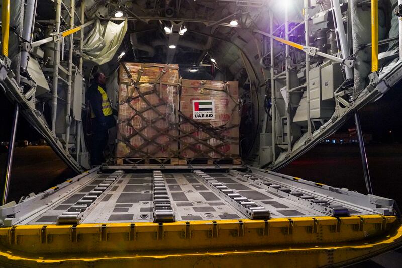 Food and other perishables are packed in brown boxes