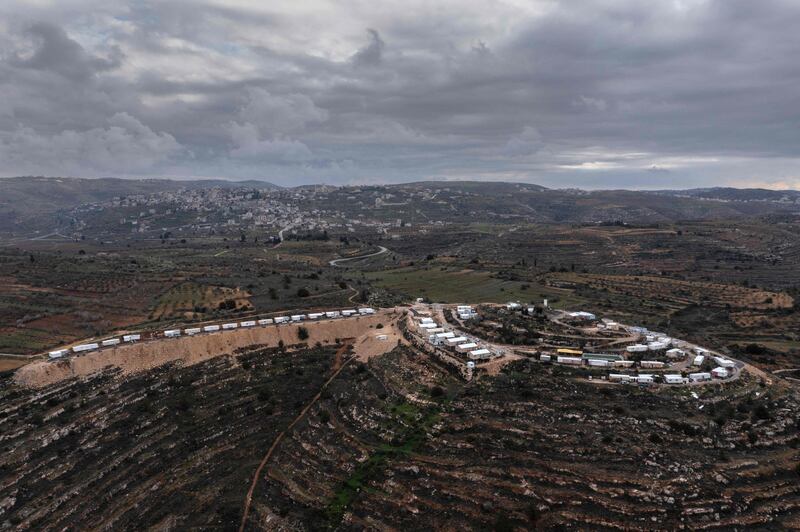 The Givat Haroe Israeli settlement in the occupied West Bank, north of Ramallah. AFP