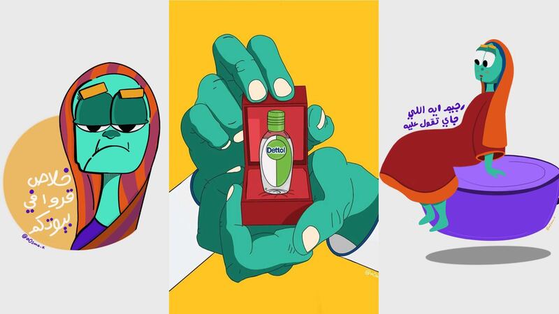 Omani graphic designer Asma Khamis has created a series of coronavirus-related artworks. Asma Khamis