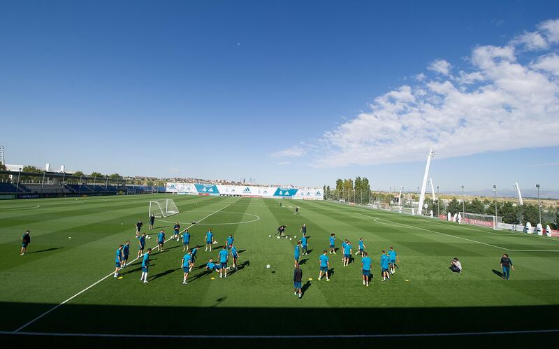 A general view of the Real Madrid training session. Denis Doyle/Getty Images