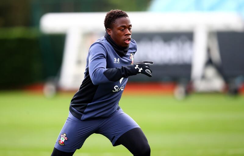 SOUTHAMPTON, ENGLAND - OCTOBER 23: Michael Obafemi during a Southampton FC training session at the Staplewood Campus on October 23, 2020 in Southampton, England. (Photo by Matt Watson/Southampton FC via Getty Images)