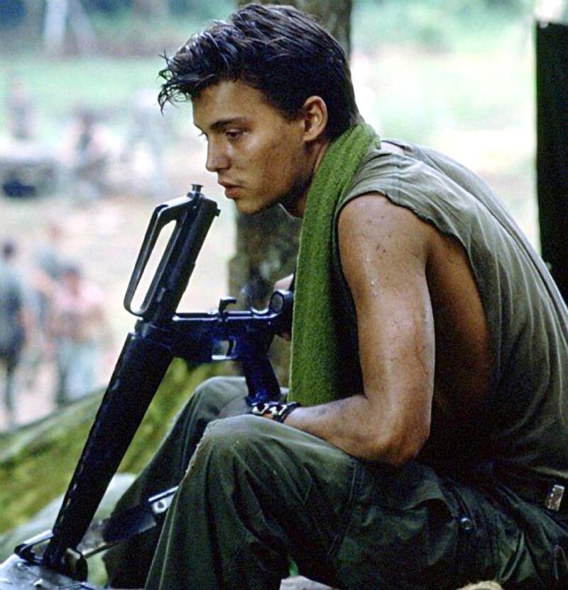 Johnny Depp in Platoon
credit: courtesy MGM