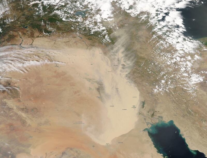 A dust storm engulfs parts of Iraq and neighbouring countries. AFP