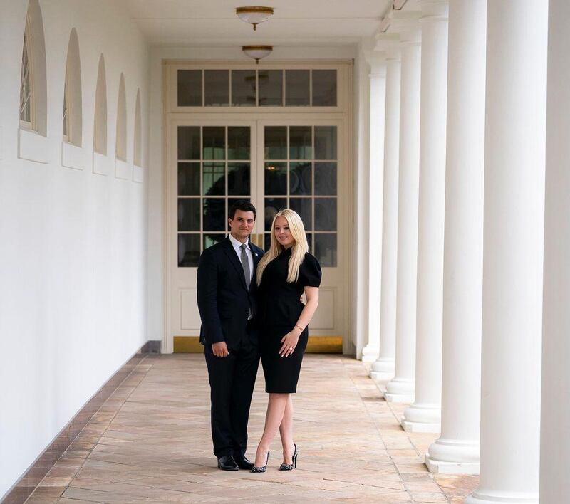 Tiffany Trump and Michael Boulos are engaged, after the Lebanese-Nigerian businessman popped the question in the White House's Rose Garden. Instagram / Tiffany Trump