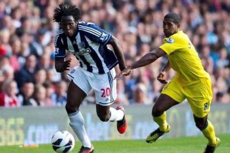 Chelsea's Romelu Lukaku, left, on loan to West Brom Albion, does not want to hear any more comparisons of himself to Didier Drogba.