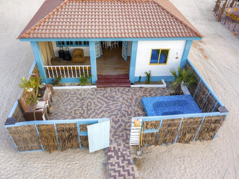 There are five chalets at Banan Beach. Supplied