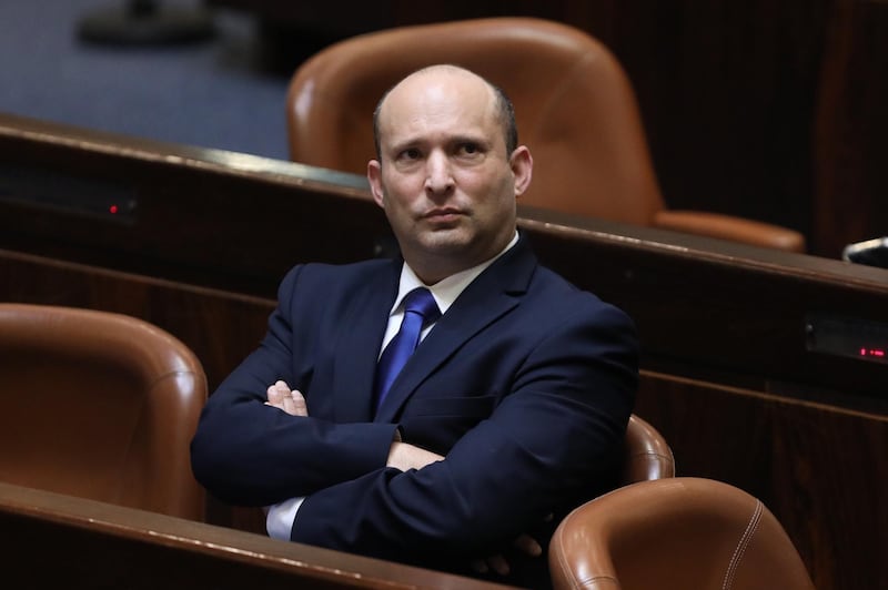 The new government brings together unlikely bedfellows including right-wing nationalist Mr Bennett, pictured, centrist former TV host Mr Lapid and Arab Islamist Mansour Abbas. EPA