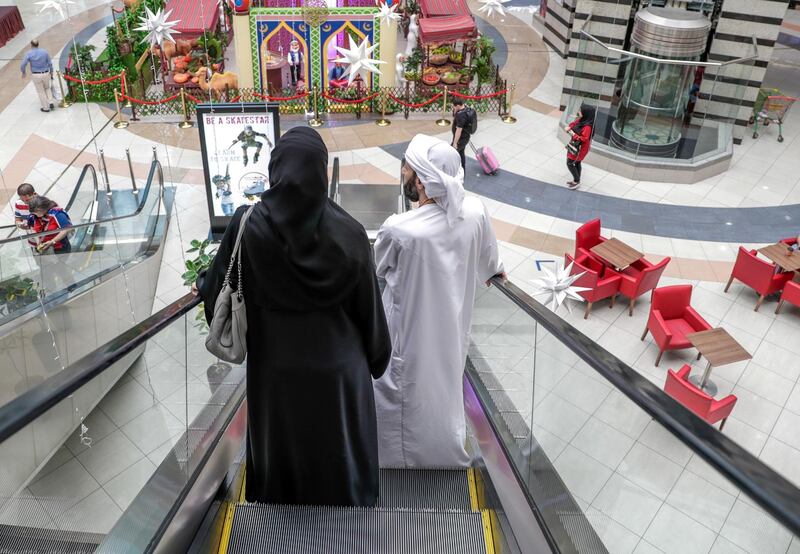 Abu Dhabi, United Arab Emirates, June 5, 2019.  Visitors at Al Wahda mall enjoy the Eid mini village.    
Victor Besa/The National
Section:   NA
Reporter:  Standalone