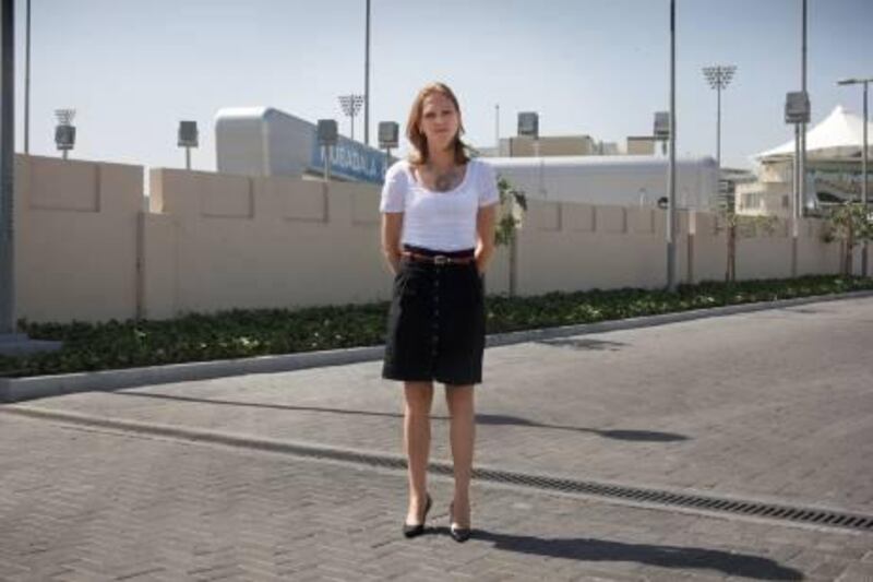 October 25, 2010, UAE:

Story on key players behind the scenes on Yas Island.

Peggy Le Grande is the events manager for the circuit. Branding, corporate partnerships, and swanky event are some of the many things she ovwersees with the help of her staff. She is seen here on the island in between the circuit and her office. 
 
Lee Hoagland/ The National