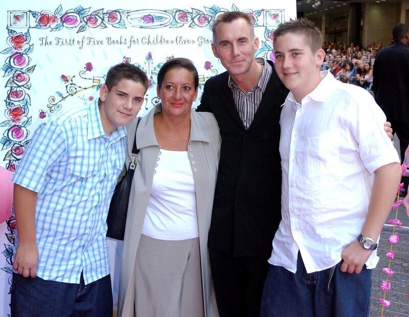 Tv chef Gary Rhodes and family attending the launch of Madonna's book for children "The English Rose".   (Photo by Ian West - PA Images/PA Images via Getty Images)