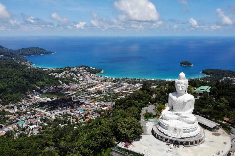 The Big Buddha and Kata Beach in Phuket. AFP