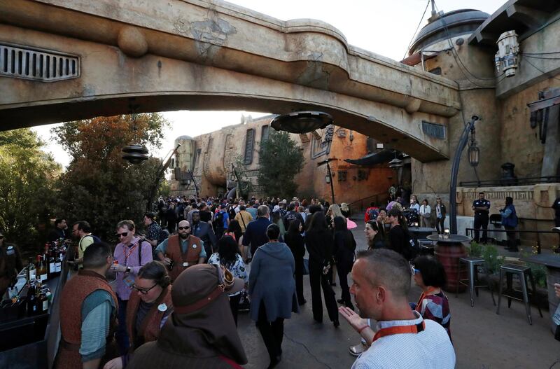 Guests explore the expansion at Disneyland in California. Reuters