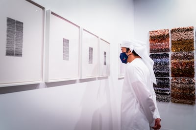 Sheikh Abdullah bin Zayed visited the 13th edition of Abu Dhabi Art. Wam