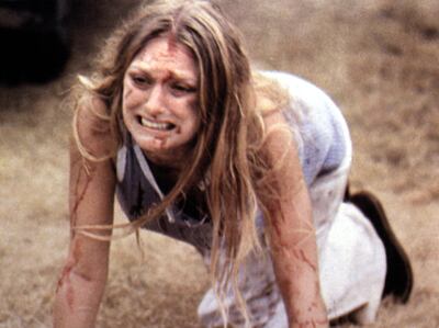 No Merchandising. Editorial Use Only. No Book Cover Usage
Mandatory Credit: Photo by Courtesy Everett Collection/REX (2075946a)
TEXAS CHAINSAW MASSACRE, Marilyn Burns, 1974
TEXAS CHAINSAW MASSACRE, Marilyn Burns, 1974

